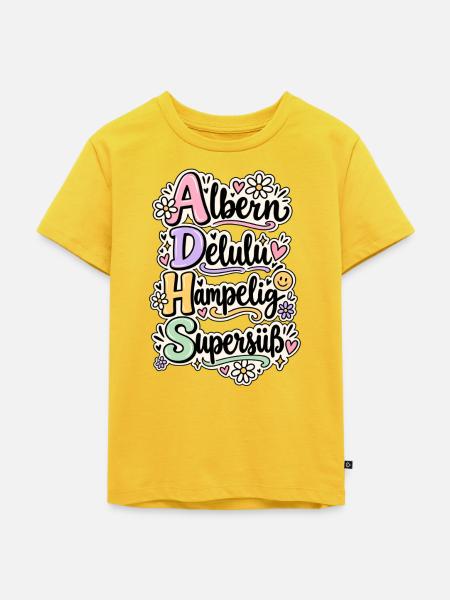 ADHS_albern-bunt - Kinder Premium Bio T-Shirt - Sonnengelb
