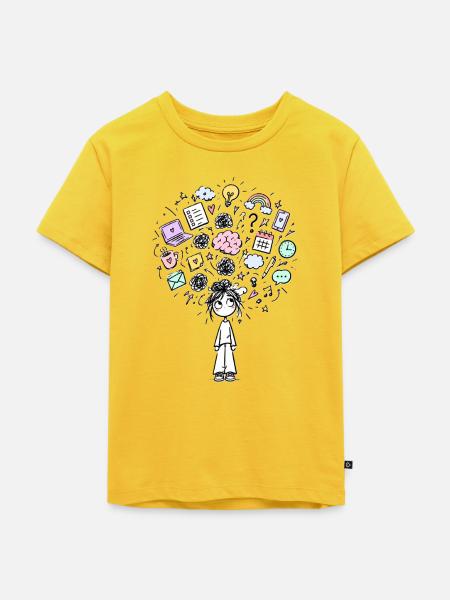 adhs-brain - Kinder Premium Bio T-Shirt - Sonnengelb