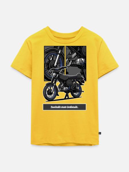 S51 (blau) // Illustration - Kinder Premium Bio T-Shirt - Sonnengelb