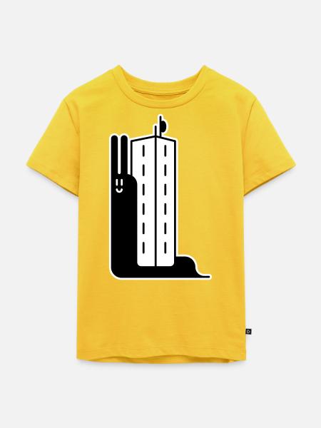 Block Snail - Kinder Premium Bio T-Shirt - Sonnengelb