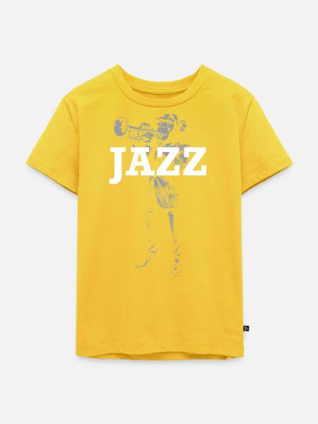 Affe spielt Trompete - Kinder Premium Bio T-Shirt - Sonnengelb