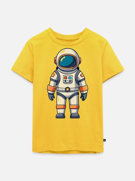 Astronaut - Kinder Premium Bio T-Shirt - Sonnengelb