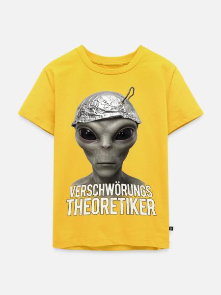 Alien Verschwörungs-Theoretiker - Kinder Premium Bio T-Shirt - Sonnengelb