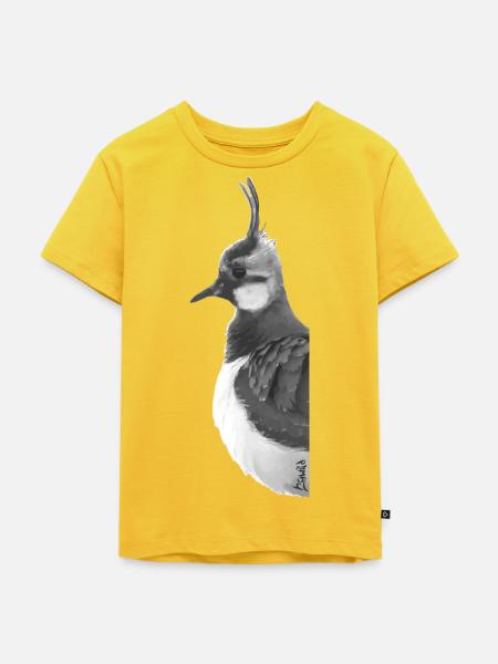 Kiebitz Porträt - Kinder Premium Bio T-Shirt - Sonnengelb