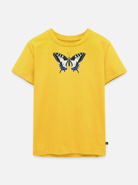Schmetterlinge: Der Schwalbenschwanz - Kinder Premium Bio T-Shirt - Sonnengelb
