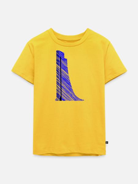 Laboe Modern Art Skyline - Kinder Premium Bio T-Shirt - Sonnengelb