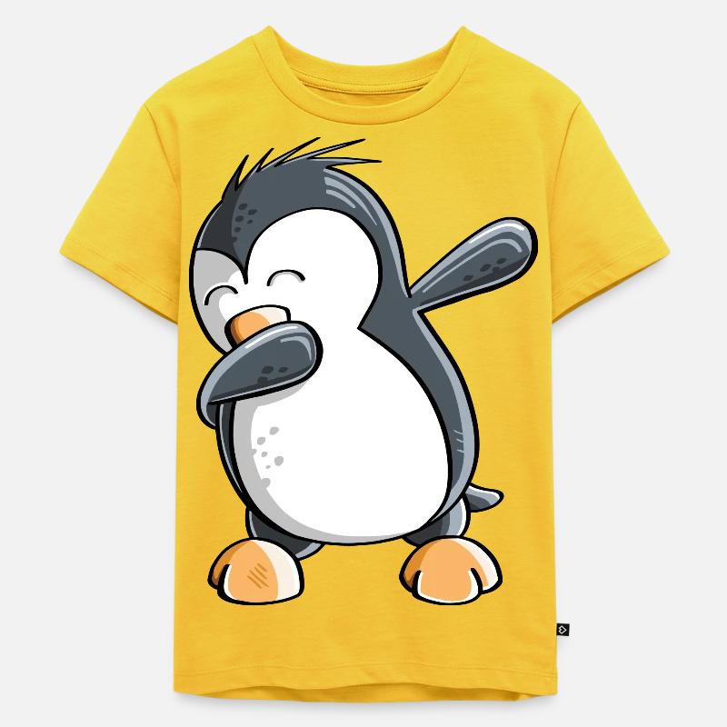 Dab Dance Pinguin - Dabbing - Fun Comic - Geschenk - Kinder Premium Bio T-Shirt - Sonnengelb