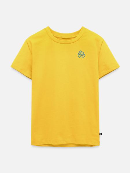 Flamme Blau - Kinder Premium Bio T-Shirt - Sonnengelb