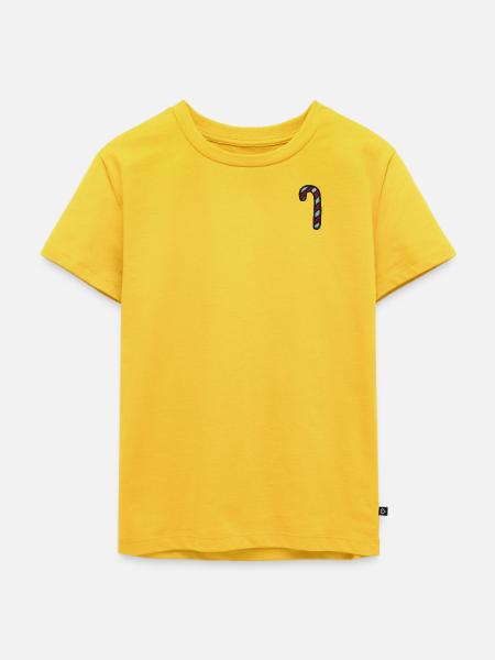 Weihnachtssüßigkeit bestickt - Kinder Premium Bio T-Shirt - Sonnengelb