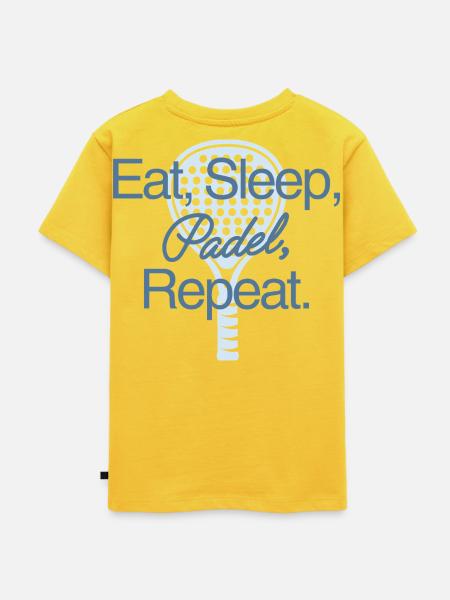 Eat Sleep Padel Repeat - Kinder Premium Bio T-Shirt - Sonnengelb