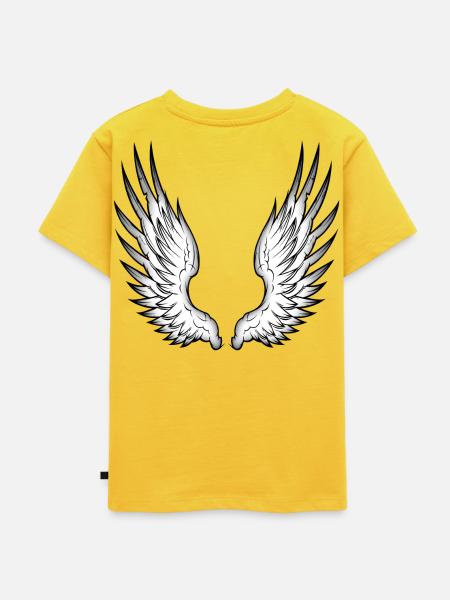 angel wings - Kinder Premium Bio T-Shirt - Sonnengelb