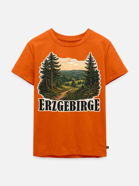 Erzgebirge - Kinder Premium Bio T-Shirt - Orange