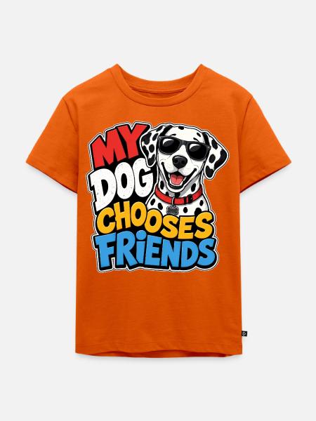 Dalmatiner - Kinder Premium Bio T-Shirt - Orange 