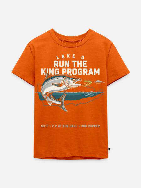 Lake Q Königfisch Lauf-Programm - Kinder Premium Bio T-Shirt - Orange
