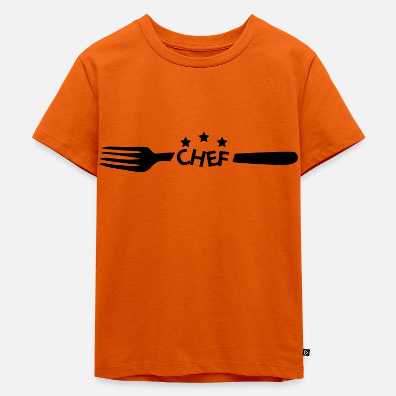 fourchette chef - Kinder Premium Bio T-Shirt - Orange 