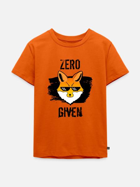 cooles Zero Fox Given Shirt - Kinder Premium Bio T-Shirt - Orange