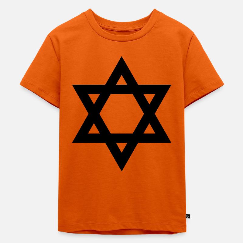 davidstern oder Judenstern - Kinder Premium Bio T-Shirt - Orange 