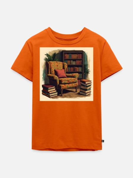 Cozy Reading Chair - Kinder Premium Bio T-Shirt - Orange