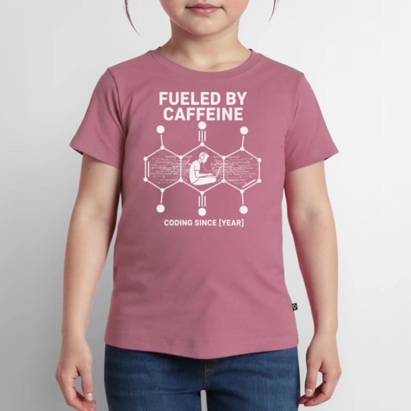 Fueled by Caffeine Coding Shirt | Programmierer Kinder Premium Bio T-Shirt