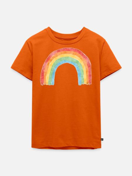 Regenbogen - Kinder Premium Bio T-Shirt - Orange