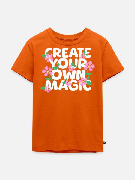 Erschaffe deine eigene Magie - Kinder Premium Bio T-Shirt - Orange 