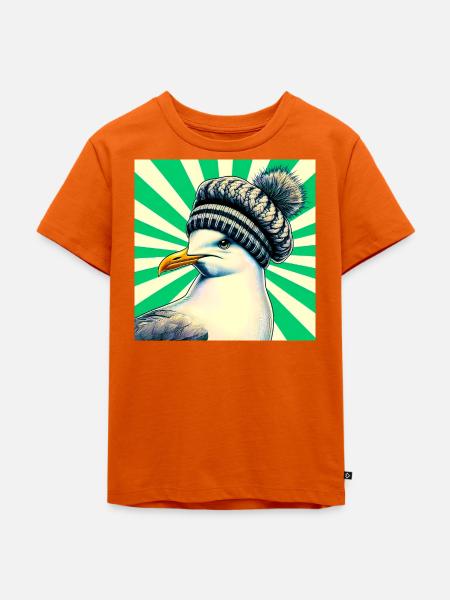 Möwe - Kinder Premium Bio T-Shirt - Orange
