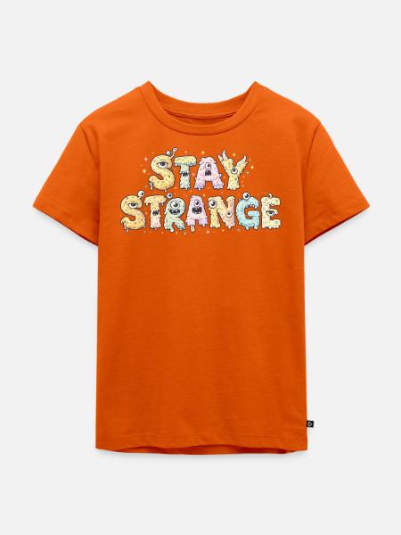 Strange Monster Letters - Kinder Premium Bio T-Shirt - Orange