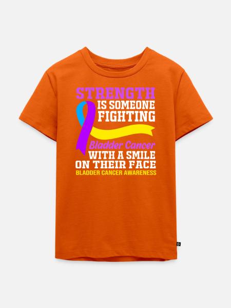 Blasenkrebs Krebs Blase - Kinder Premium Bio T-Shirt - Orange