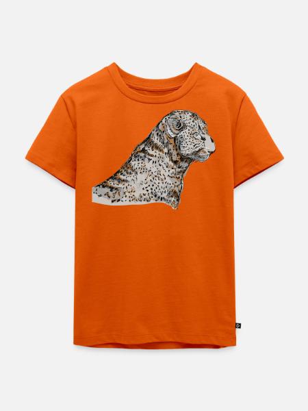 Leopard - Kinder Premium Bio T-Shirt - Orange