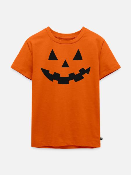 Pumkin-Gesicht - Kinder Premium Bio T-Shirt - Orange