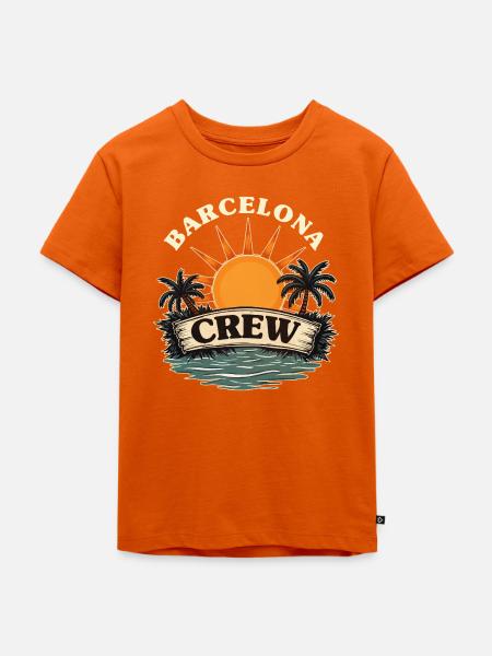 Barcelona Crew - Kinder Premium Bio T-Shirt - Orange 