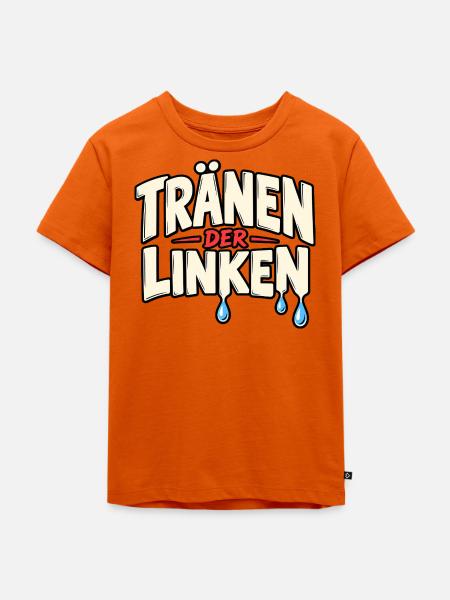Tränen Der Linken Linke Tränen - Kinder Premium Bio T-Shirt - Orange