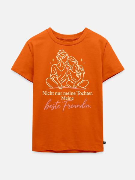 Mama Tochter Beste Freundin Spruch Mutterliebe - Kinder Premium Bio T-Shirt - Orange