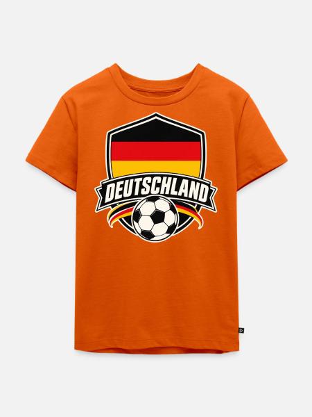 Deutschland Fußball - Kinder Premium Bio T-Shirt - Orange 