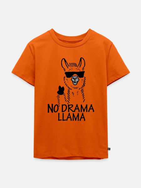 NO DRAMA LAMA - Kinder Premium Bio T-Shirt - Orange