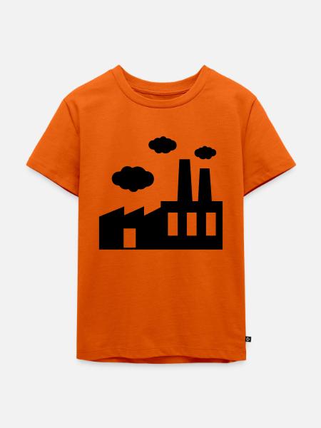 Fabrik - dunkle Wolken - Kinder Premium Bio T-Shirt - Orange
