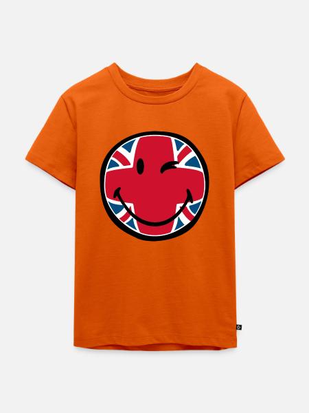 Smiley Geat Britain - Kinder Premium Bio T-Shirt - Orange