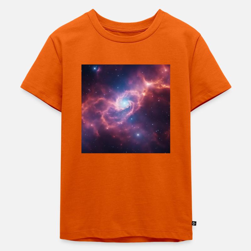 Space Nebula - Kinder Premium Bio T-Shirt - Orange