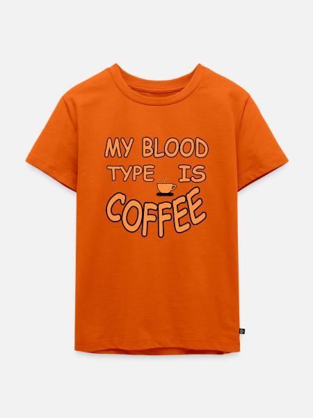 Kaffee - Kinder Premium Bio T-Shirt - Orange