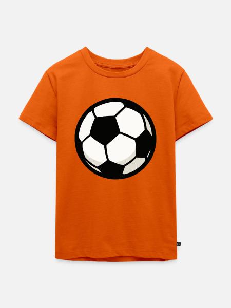 fussball - Kinder Premium Bio T-Shirt - Orange