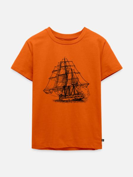 Schiff - Kinder Premium Bio T-Shirt - Orange 