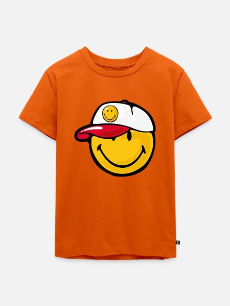 Smiley Baseball Pitcher - Kinder Premium Bio T-Shirt - Orange
