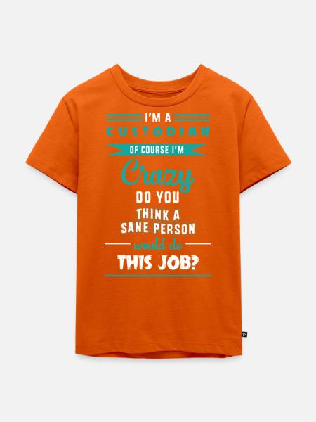 Schulhausmeister - Kinder Premium Bio T-Shirt - Orange 
