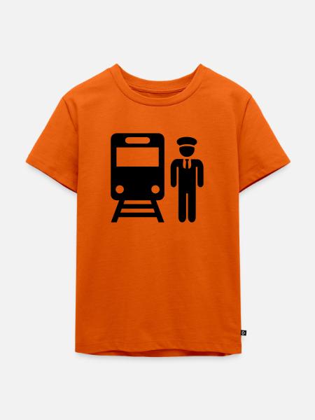 Lokführer - Kinder Premium Bio T-Shirt - Orange