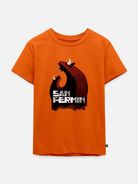 San Fermin Stier - Kinder Premium Bio T-Shirt - Orange 