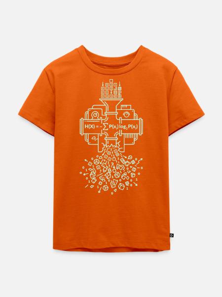 Claude Shannons Gleichung - Kinder Premium Bio T-Shirt - Orange
