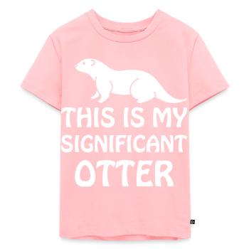 My otter - Kids Premium Organic T-Shirt - rose - Front - AI Model Kid Female (0cm)