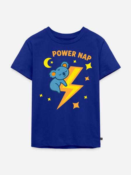 Power Nap Koala - Kinder Premium Bio T-Shirt - Royalblau