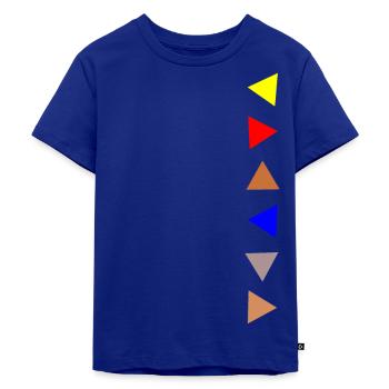 Bande ornementale triangulaire - T-shirt Premium bio Enfant - bleu roi - Devant - AI Model Kid Male (0cm)