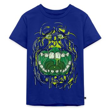 Ghostbusters Slimer Kostüm - Kinder Premium Bio T-Shirt - Royalblau - Vorne - AI Model Kid Male (0cm)